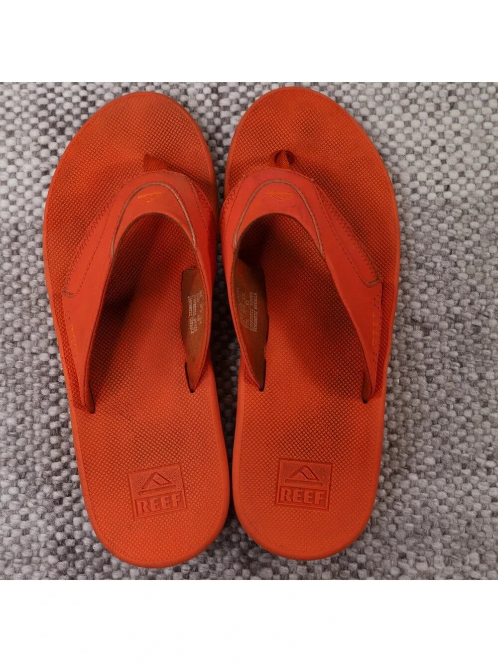 Reef Fanning Flip Flops Men's 12 Orange Bottle Opener Thong Sandals
